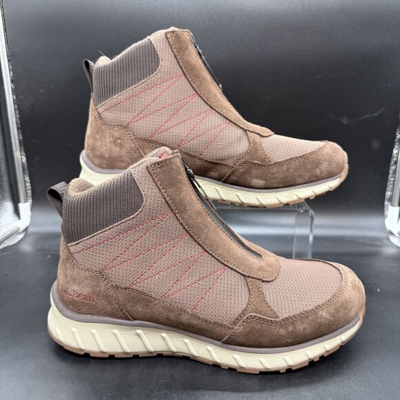 LL Bean Sneaker 5 Men's Size 8.5 M Brown Suede Waterproof Insulated Winter Boots - Picture 1 of 7
